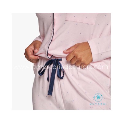Pijama largo mujer entretiempo abierto 230014 de Muydemi 2