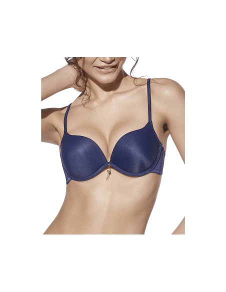 Sujetador Raquel copa B con aros y relleno push-up +2 de Selene - MARINO Sujetador Raquel copa B con aros y relleno push-up +2 de Selene - MARINO