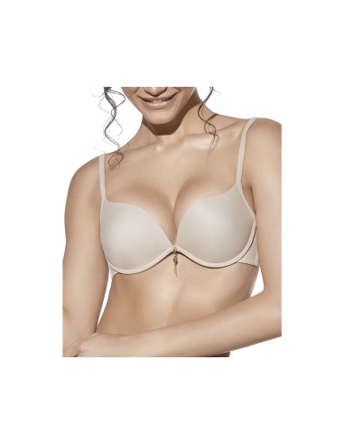 Sujetador Raquel copa B con aros y relleno push-up +2 de Selene - TIERRA