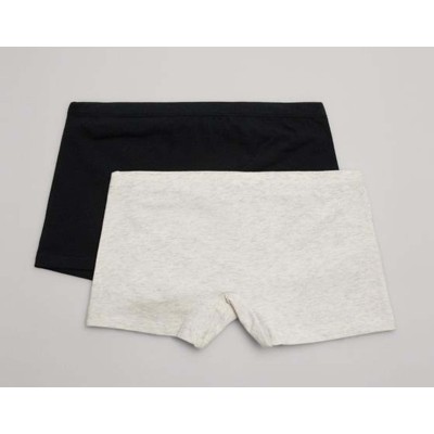 Bóxer culotte juvenil de algodón Negro y gris (2 uds) 18844 de Ysabel Mora