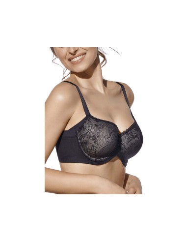 Sujetador Violeta copa C con aros y relleno de Selene - NEGRO