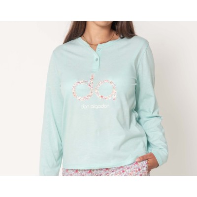 Pijama largo mujer entretiempo Liberty de Don Algodón 2