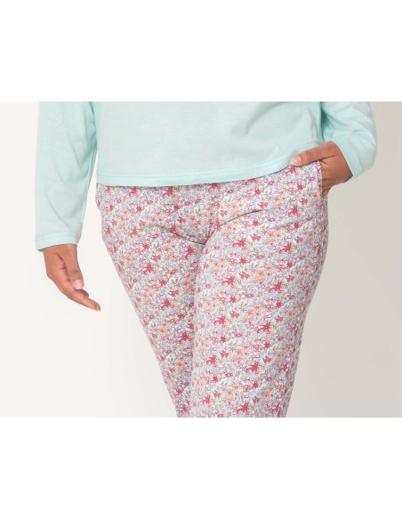 Pijama largo mujer entretiempo Liberty de Don Algodón