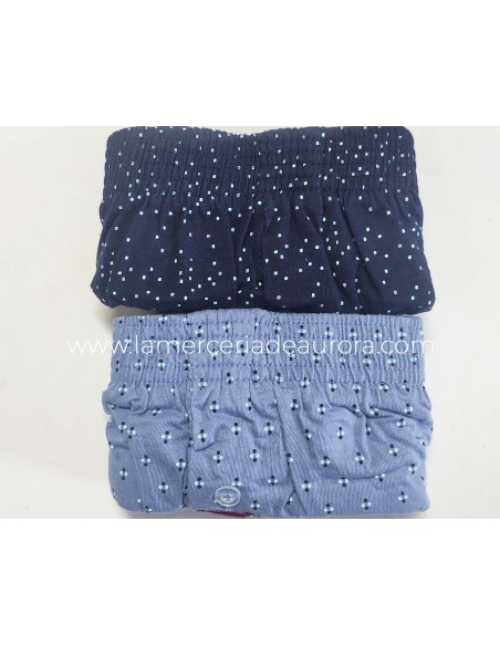 Bóxer punto abierto estampado oscuro (pack 2 uds) 702 de Kehat - CUADROS Y PUNTOS