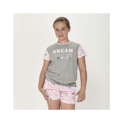 Pijama corto juvenil algodón Dream and never stop de Kinanit
