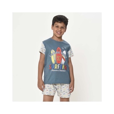 Pijama corto juvenil algodón Surfing de Kinanit