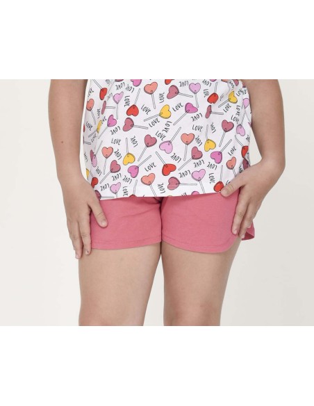 Pijama corto juvenil algodón Piruletas de Kinanit
