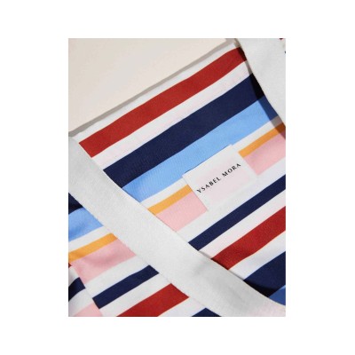 Bolso playa + neceser extraíble Rayas de Ysabel Mora 2