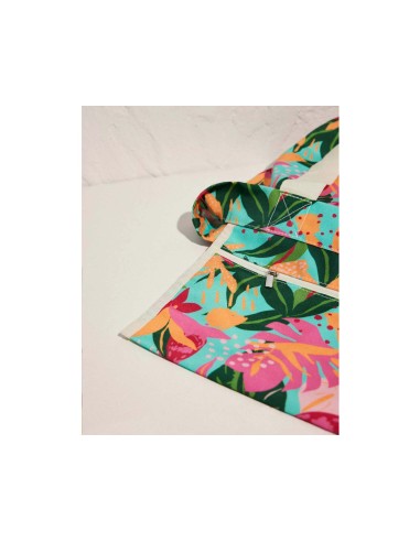 Bolso playa con bolsillo interior Tropical de...