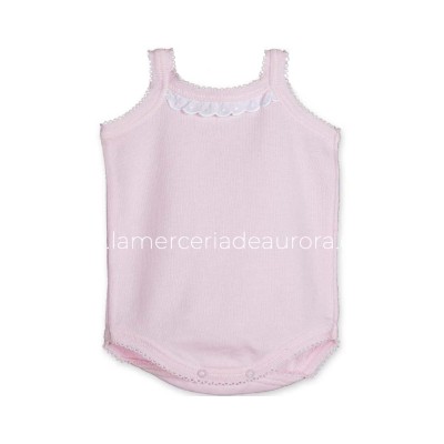 Body bebé niña tirantes puntilla 1678 de Calamaro