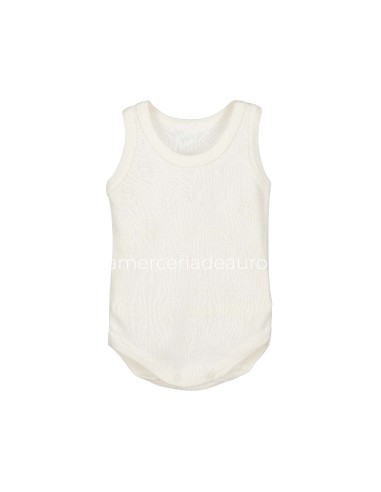 Body bebé tirantes calado ositos 1777 de Calamaro - CRUDO
