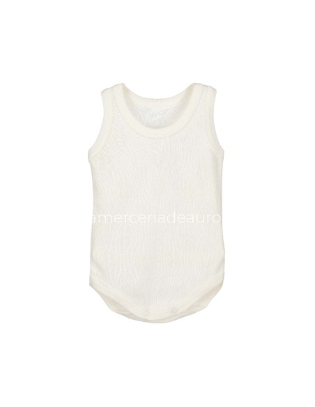 Body bebé tirantes calado ositos 1777 de Calamaro - CRUDO