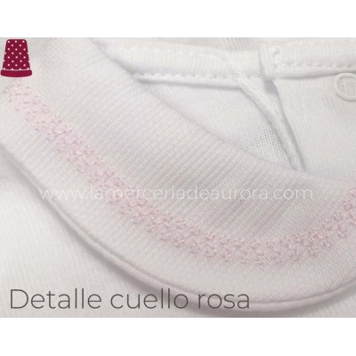 Body bebé cuello piqué festón m/corta de Calamaro -... 2