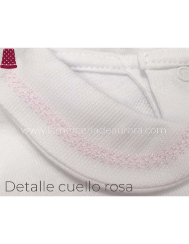 Body bebé cuello piqué festón m/corta de...