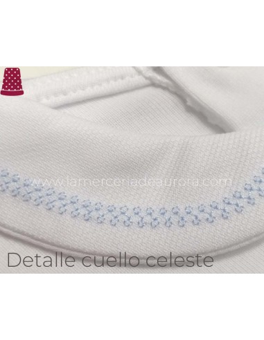 Body bebé cuello piqué festón m/corta de...