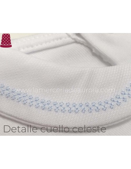 Body bebé cuello piqué festón m/corta de Calamaro - varios colores