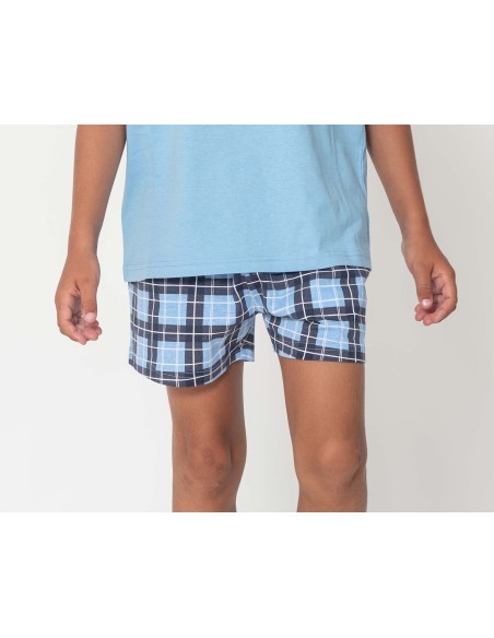 Pijama corto juvenil Cuadros de Don Algodón