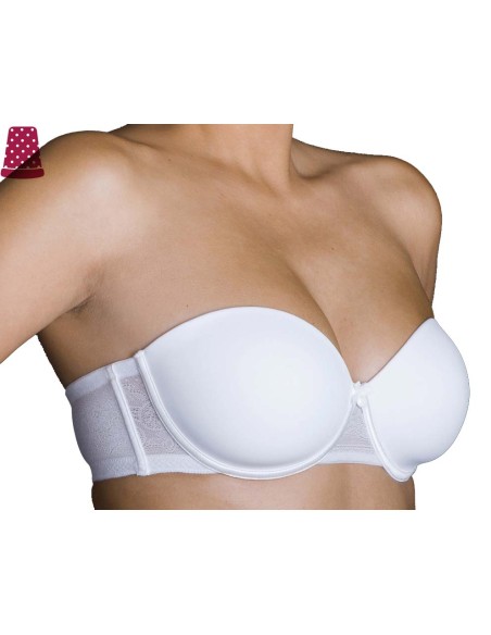 Sujetador Silvia copa C con aros y relleno de Selene - BLANCO