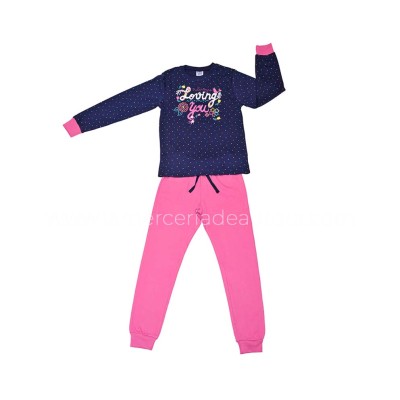 Pijama juvenil algodón interlock Loving de Tobogan