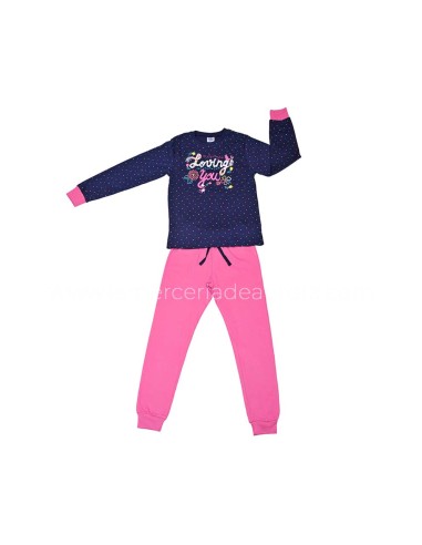 Pijama juvenil algodón interlock Loving de Tobogan