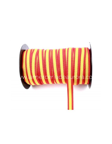 Cinta de algodón (8mm) Bandera de España (por metros)
