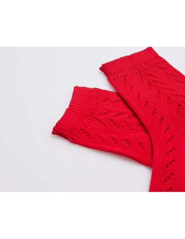 Calcetín calado infantil 52344 de Ysabel Mora - ROJO