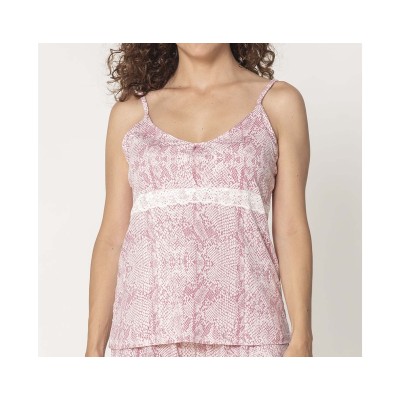 Pijama corto mujer lencero Snake print de Don Algodón 2