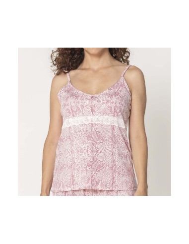 Pijama corto mujer lencero Snake print de Don...