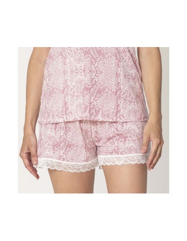 Pijama corto mujer lencero Snake print de Don...