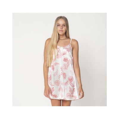 Camisón mujer satén Hojas de Don Algodón