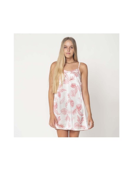 Camisón mujer satén Hojas de Don Algodón