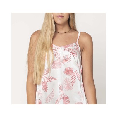 Camisón mujer satén Hojas de Don Algodón 2