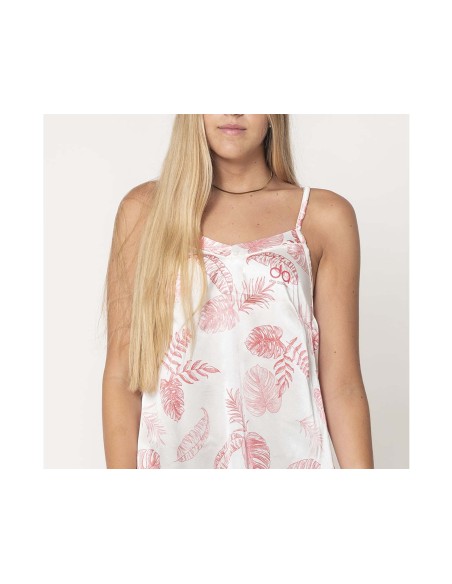 Camisón mujer satén Hojas de Don Algodón