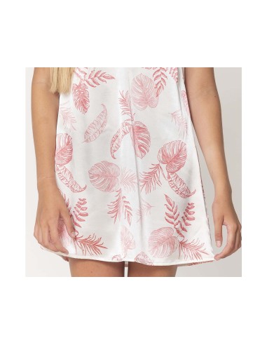 Camisón mujer satén Hojas de Don Algodón