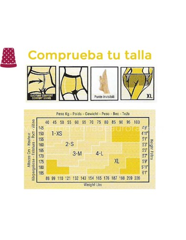 Panty verano soleado 10 DEN Extralarge de Omsa...