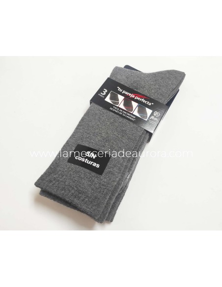 Calcetines sin costuras Pareja perfecta (3 pares) 203 de Rodfer - GRIS MEDIO Calcetines sin costuras Pareja perfecta (3 pares) 203 de Rodfer - GRIS MEDIO