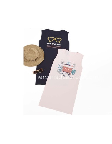 Camisola mujer sin mangas Bon voyage de CTM - varios colores