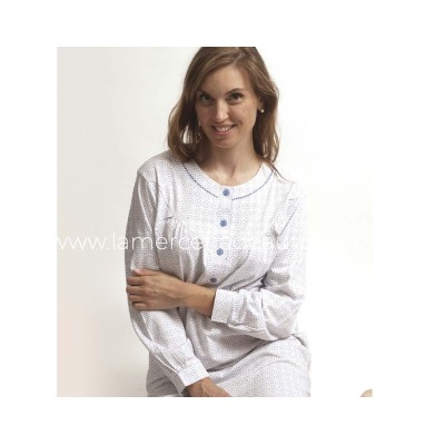 Camisón señora entretiempo manga larga Lupe