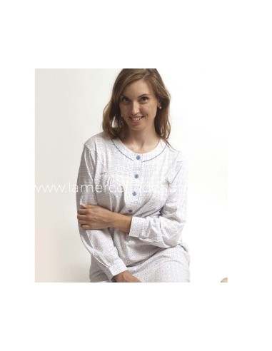Camisón señora entretiempo manga larga Lupe