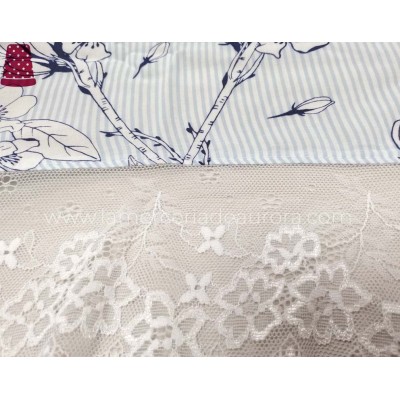 Camisola mujer floral azul con encaje de Promise 2