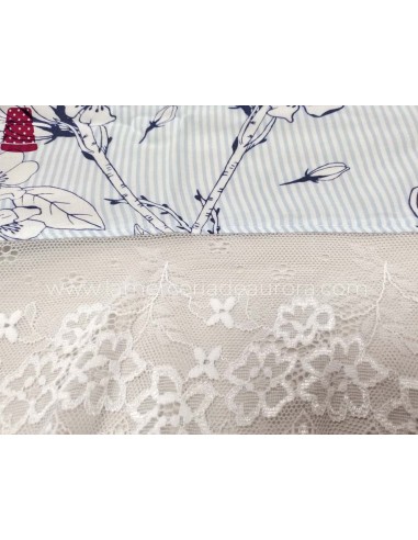 Camisola mujer floral azul con encaje de Promise