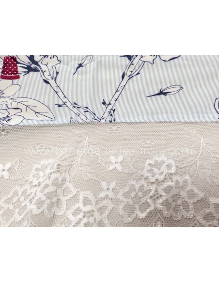 Camisola mujer floral azul con encaje de Promise