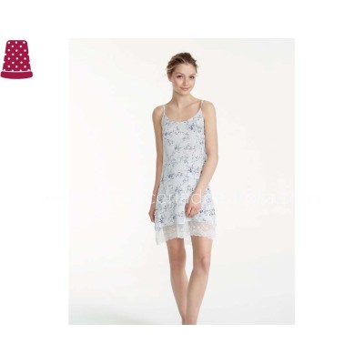 Camisola mujer floral azul con encaje de Promise