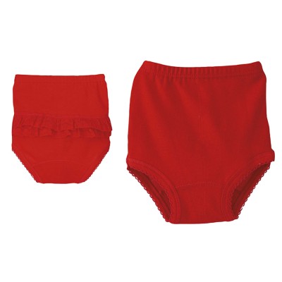 Braguita lisa cubrepañal con volantes 1671 de Calamaro - ROJO