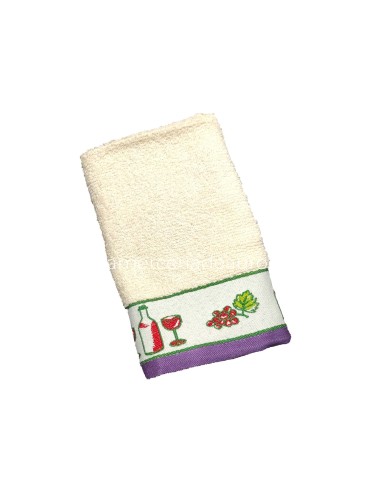 Paño de cocina rizo algodón Vino y Uvas de Duffi