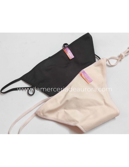 Tanga hilo liso poliamida (2 uds) 865 de Naiara - MARRÓN - ROSÉ