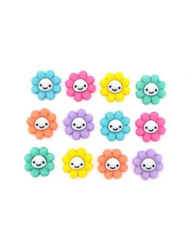 Botones Happy Little Flowers (12 piezas) de Dress It Up