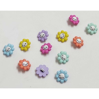 Botones Happy Little Flowers (12 piezas) de Dress It Up 2