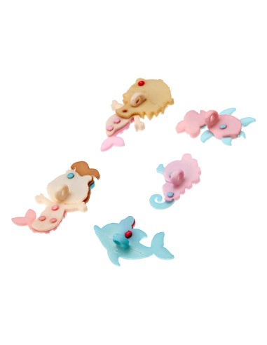 Botones Mermaid Kisses (5 piezas) de Dress It Up