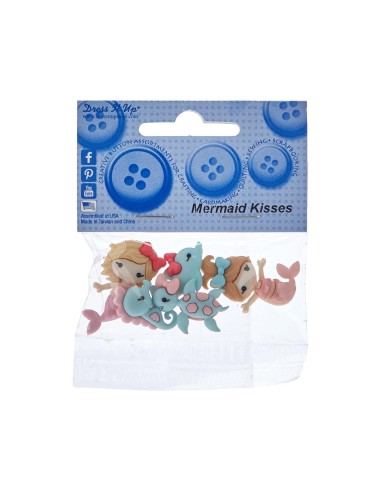 Botones Mermaid Kisses (5 piezas) de Dress It Up